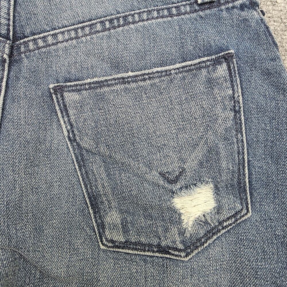 Hudson Jean Shorts Womens 23 Blue Sade Lace Up Cut Off Denim Distressed Mid Rise - Picture 14 of 16